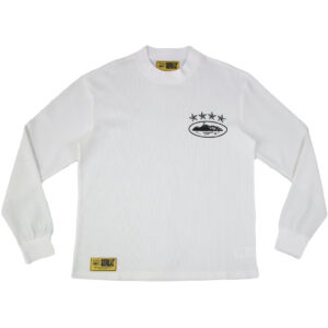 Corteiz 4Starz Alcatraz Waffle Long sleeve Shirt – White