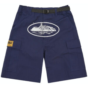 Corteiz Alcatraz Cargo Shorts – Navy